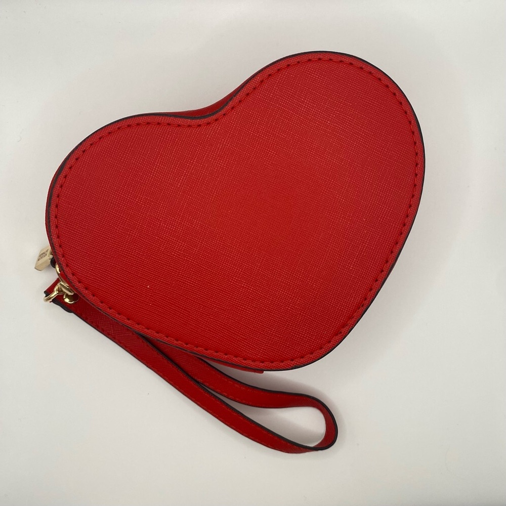 Heart-Shaped Red Wristlet